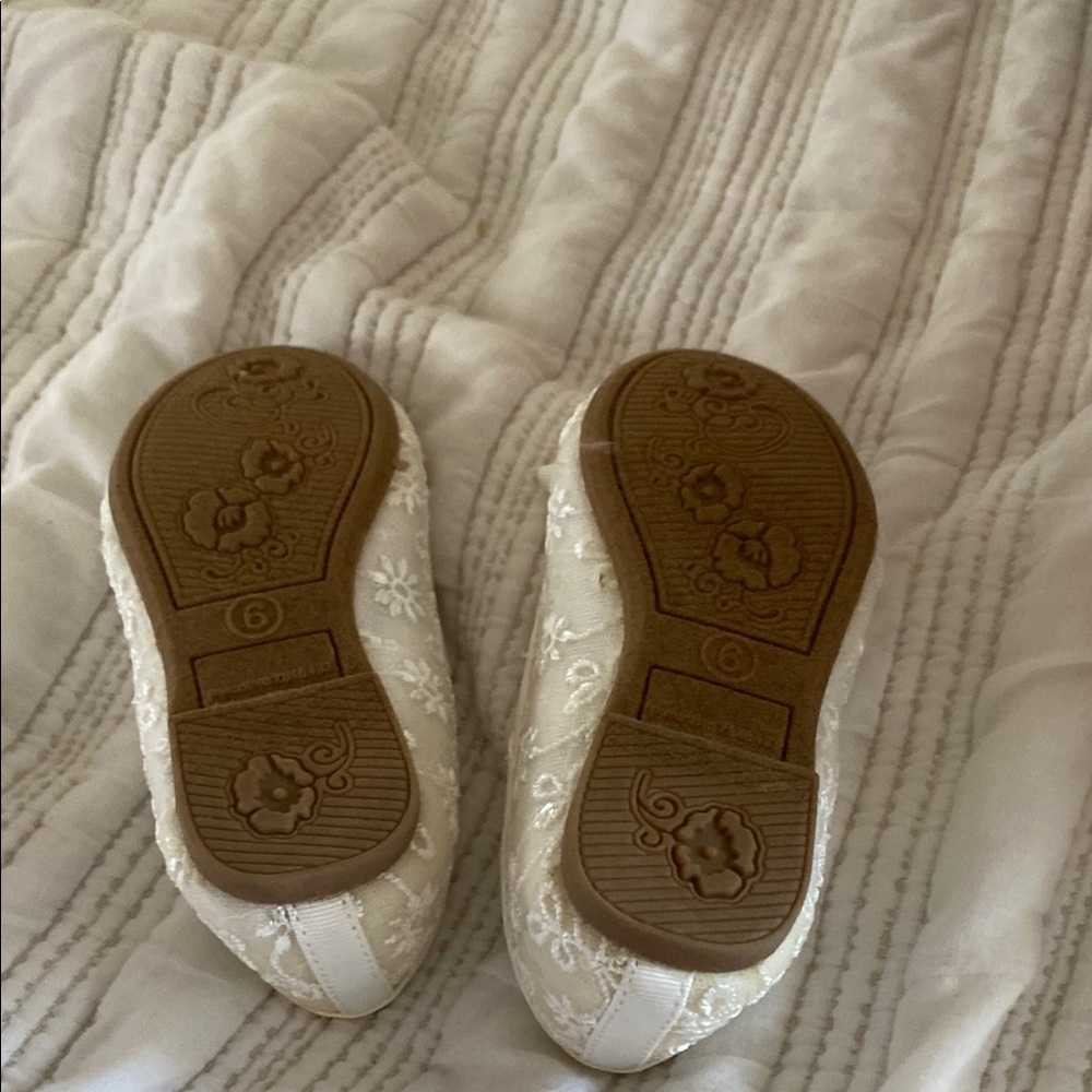 Jumping Beans Kids Cream Ballet Flats - Picture 3 of 4